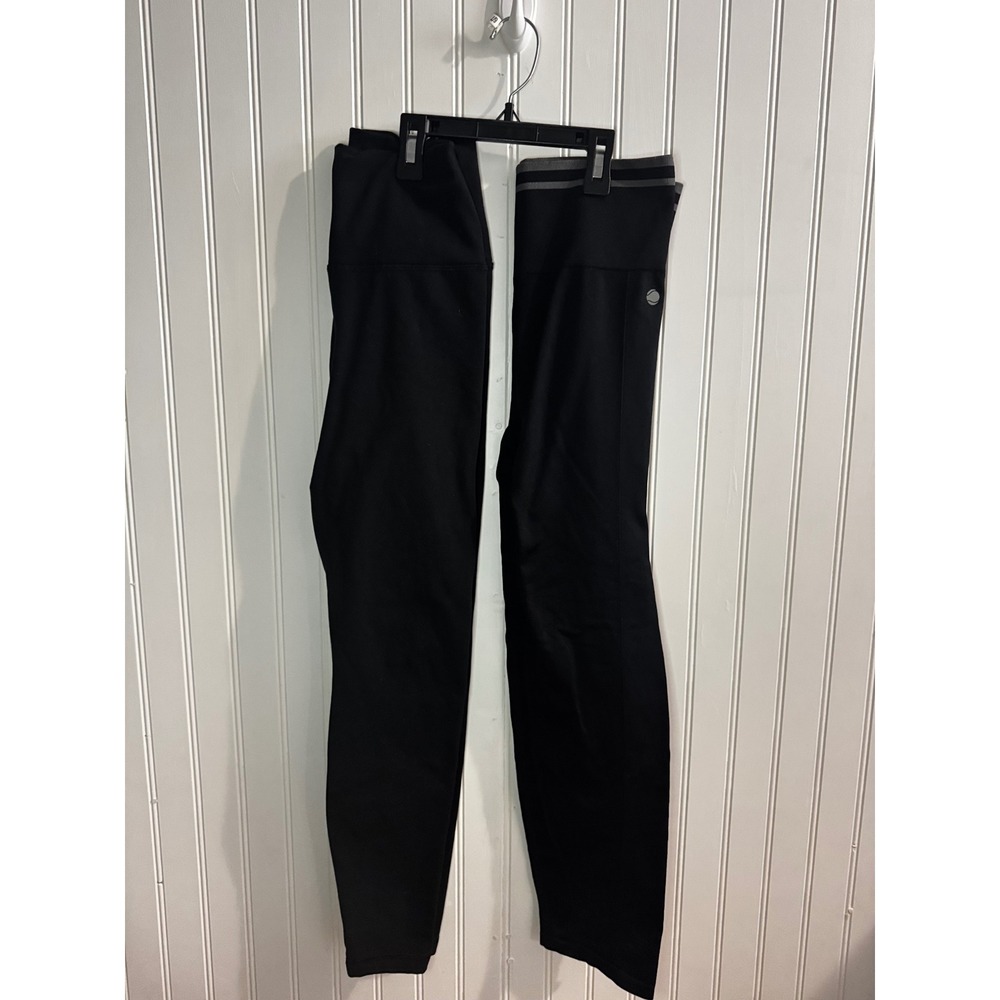 Penn Womens Black Athletic Leggings Bundle Set of 2 High Waisted Yoga Pants